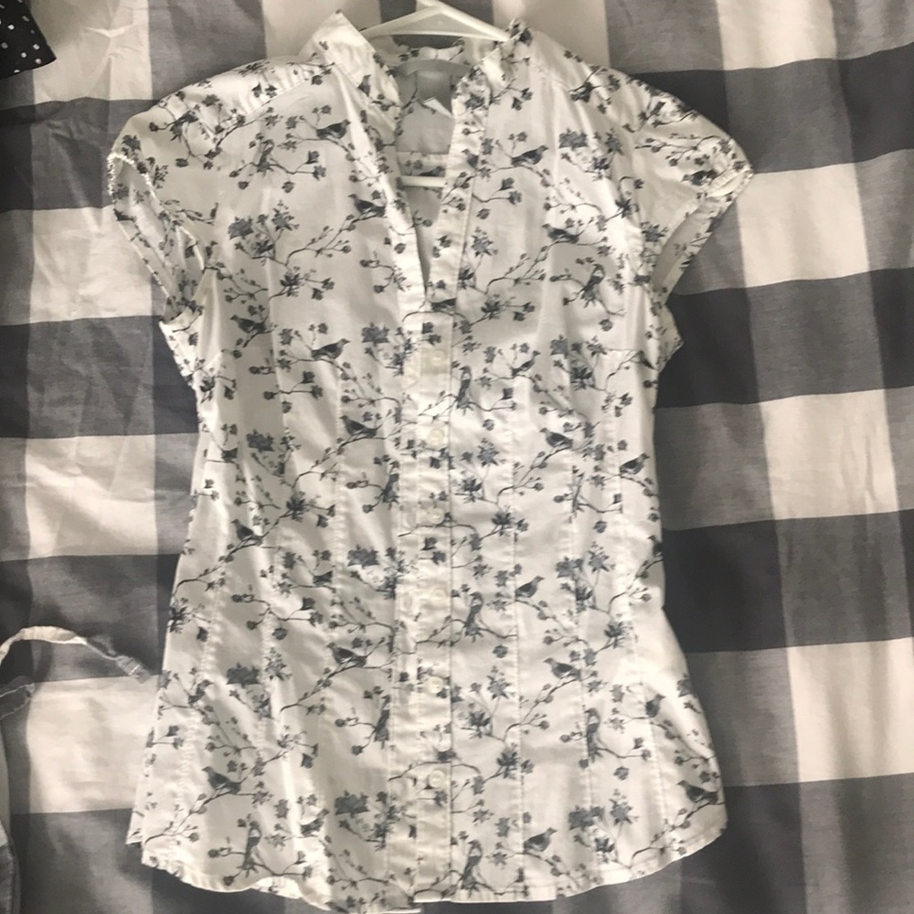 H&M bird print top